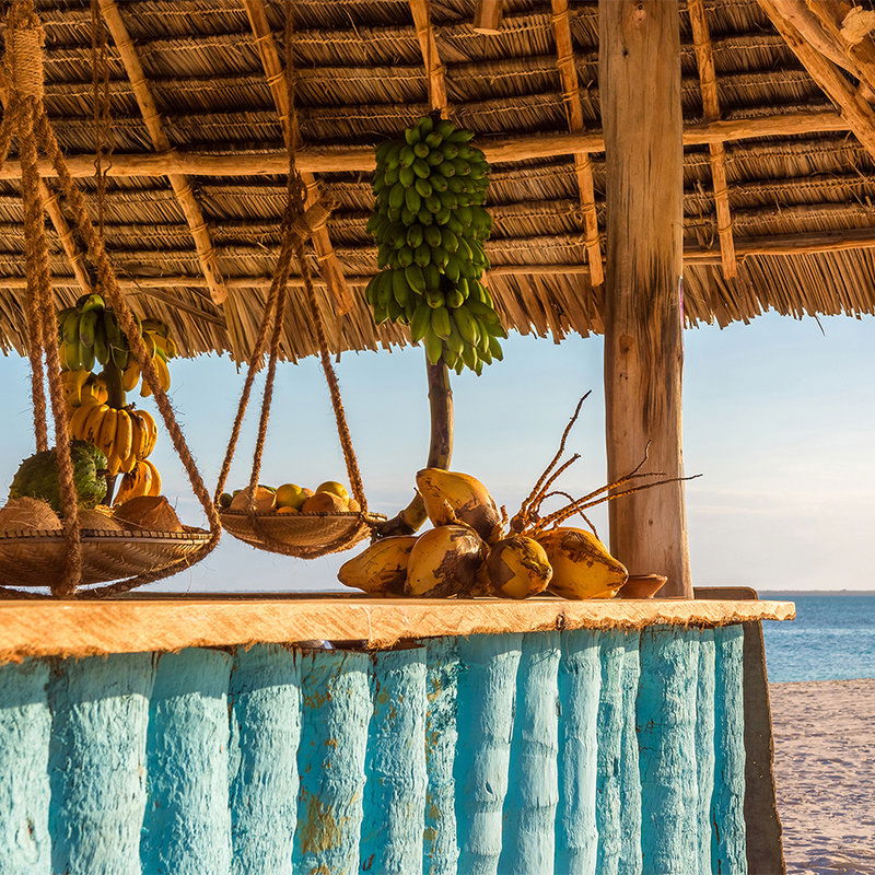         Strandbar met zeezicht - Bruin, Blauw, Groen
    
