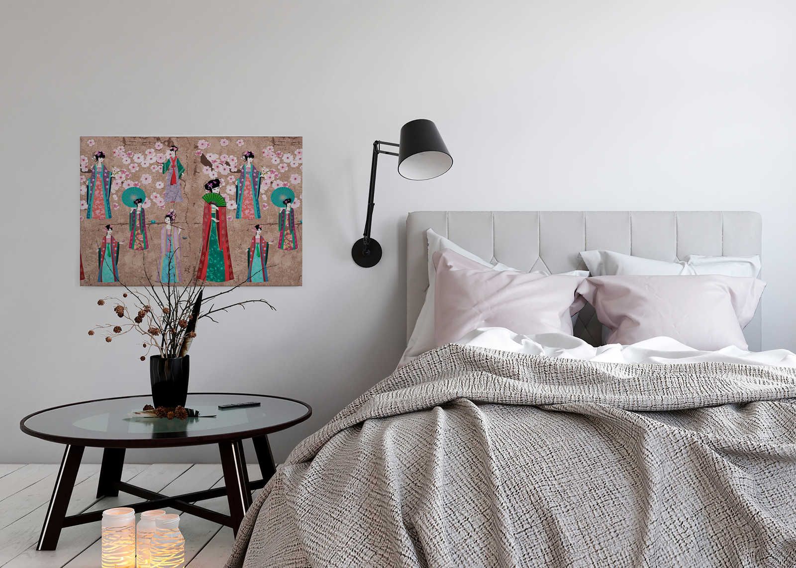 bedroom canvas mural