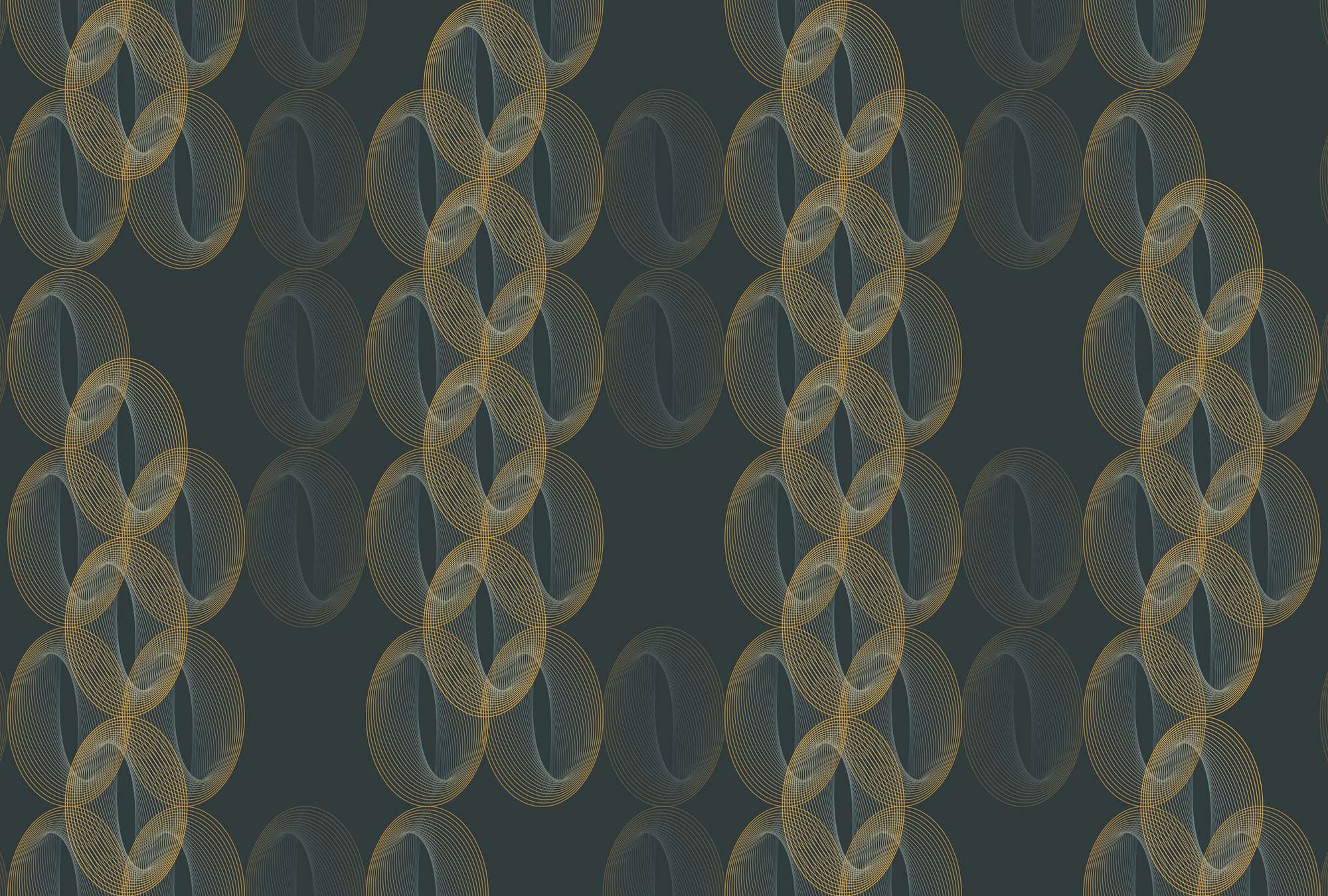             Fototapete im 3D-Look –Kreismuster mit feinem Liniendesign
        