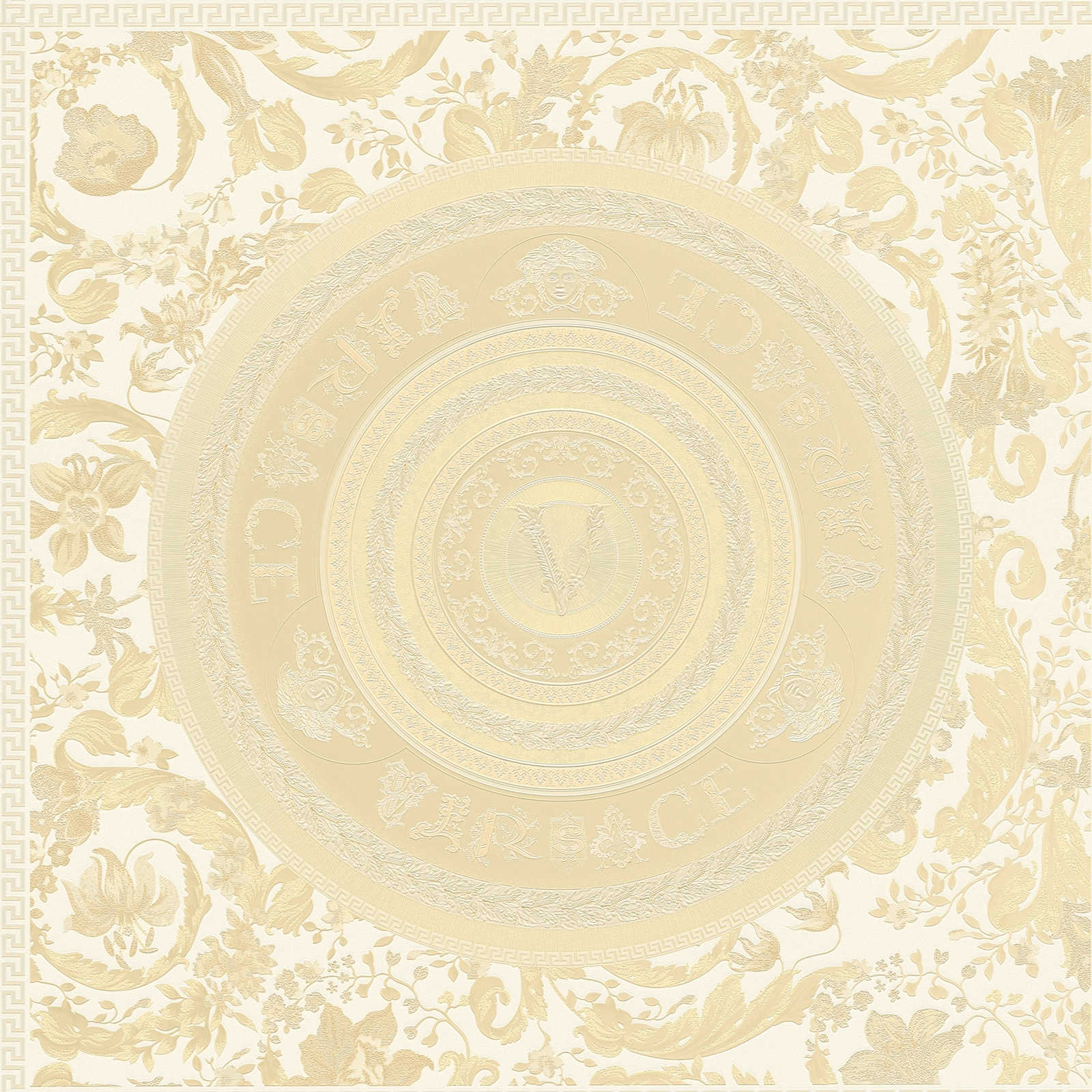         Papier peint métallique avec motif VERSACE - crème, métallique
    