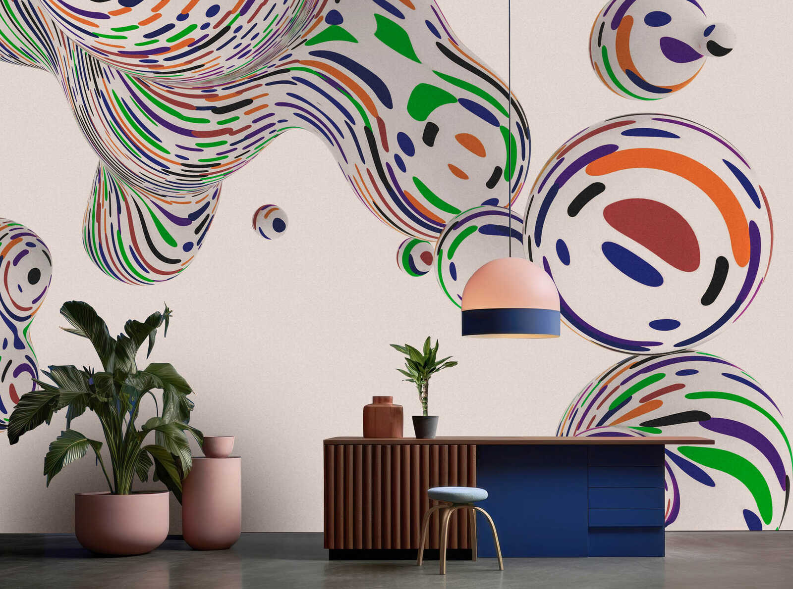 wandbild, wanddekoration, abstracte art, ovsky mural, farbige muster