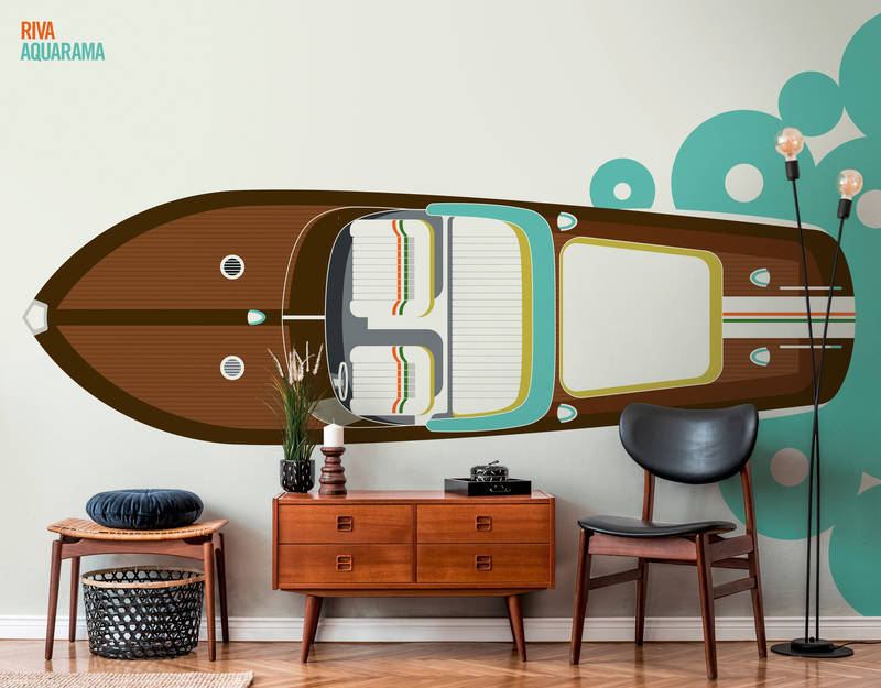             Riva Aquarama – Fototapete Motor-Boot im Retro Look
        