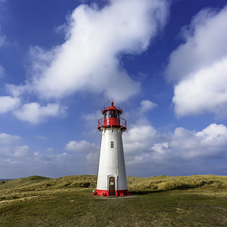 Leuchtturm, Weißer Turm, Roter Kuppel/Deckel, Küste, Freies Feld