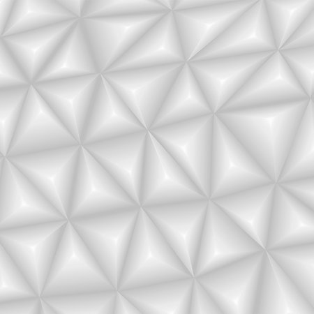 geometrisches Muster, 3D-Textur, dreieckige Spitzen, weiße Oberfläche, Fassadenstruktur