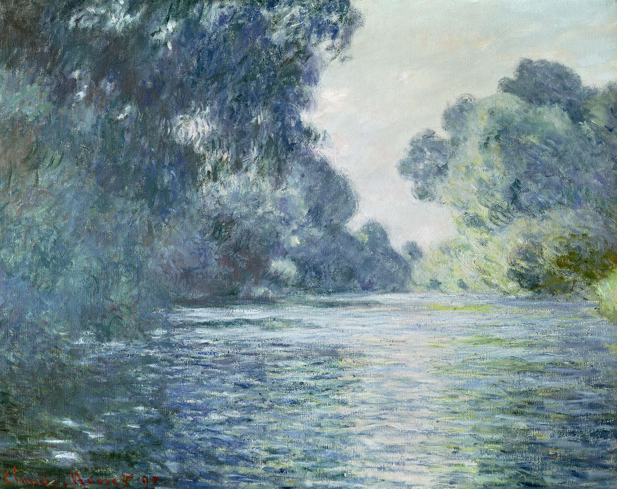             Fototapete 'Auf einem Seitenarm der Seine bei Giverny' von Claude Monet
        