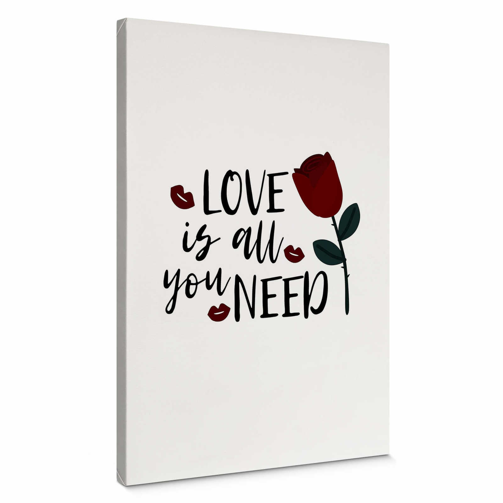         Tableau toile Proverbe love is all you need - 0,50 m x 0,70 m
    
