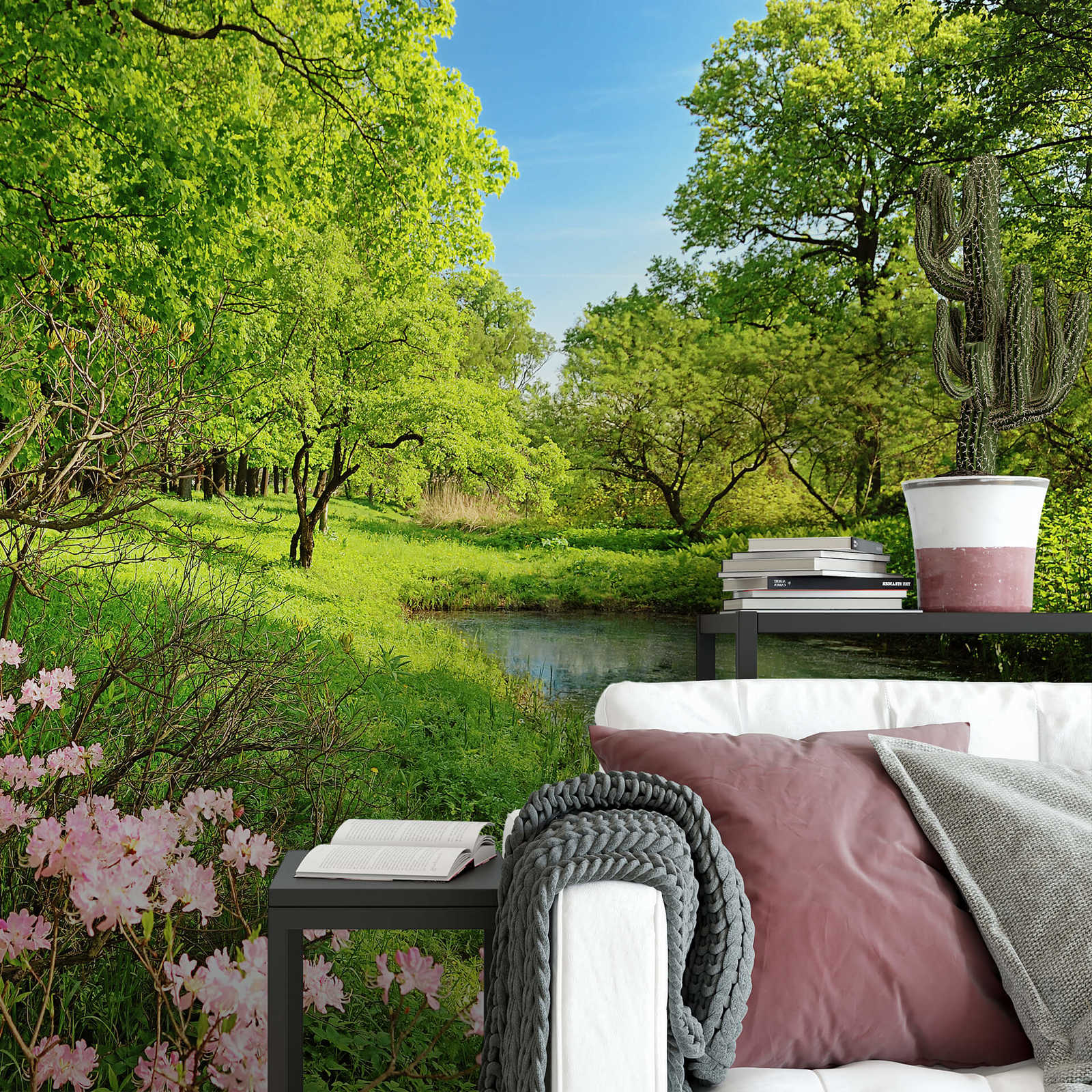             Landschaft Fototapete Natur-Park im Frühling
        