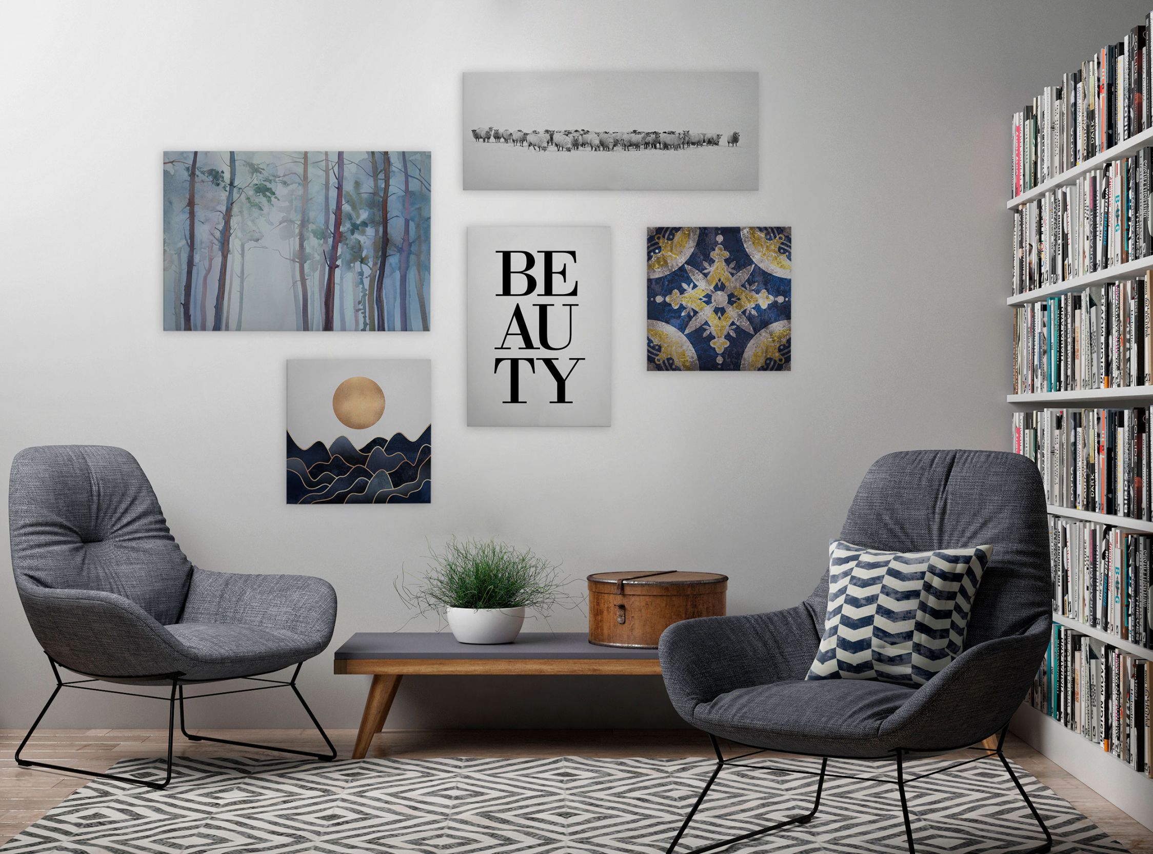 picture collage on the wall