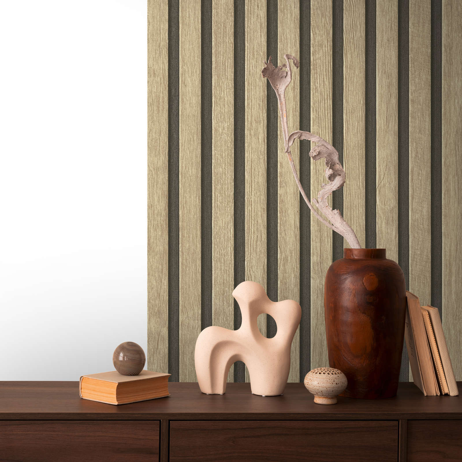             Zelfklevend paneel akoestische panelen optiek voor een karaktervol en exclusief ruimtedesign - beige, bruin, zwart
        