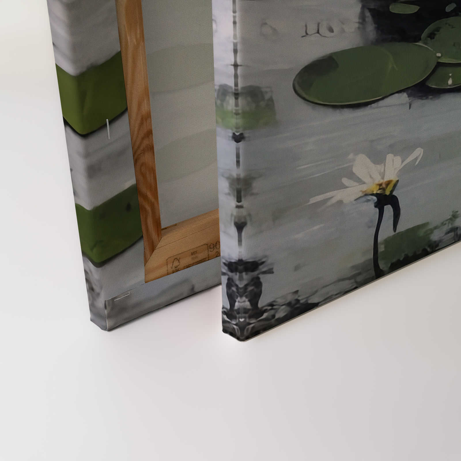 KI-Leinwandbild »chilling frog« – 60 cm x 90 cm