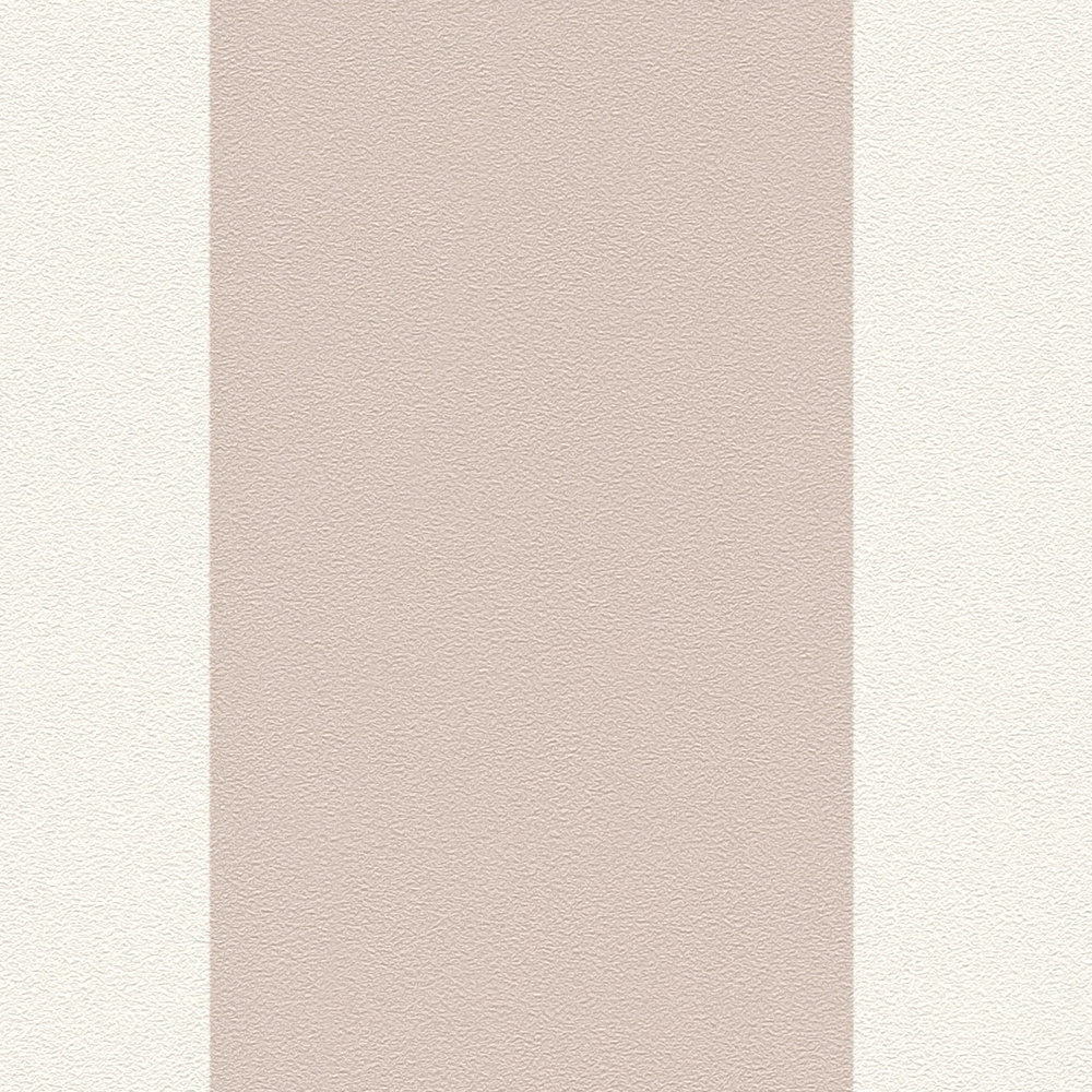             Mustertapete mit Vierecken grafisches Muster – Taupe, Weiß
        