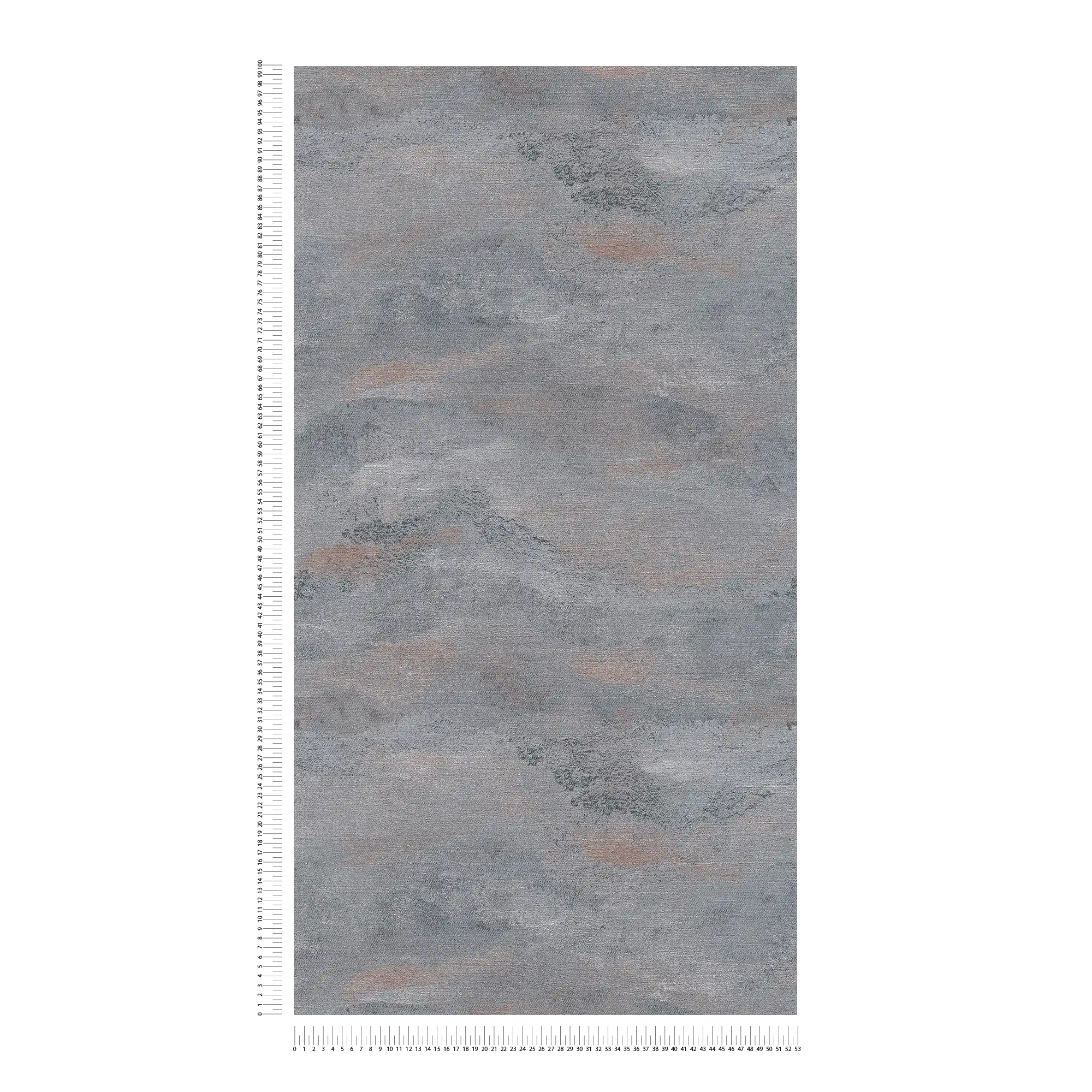             Gläzende und fein strukturierte Vliestapete mit dezentem Wellenmuster – Schwarz, Grau, Metallic
        