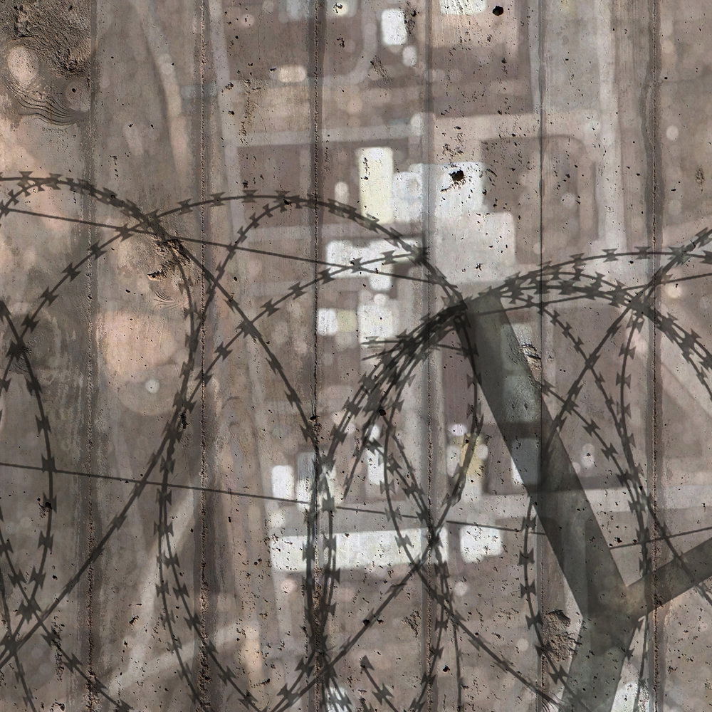             Betonoptik Fototapete – Vliestapete im Used-Design mit AREA 51 Motiv – Grau, Braun
        