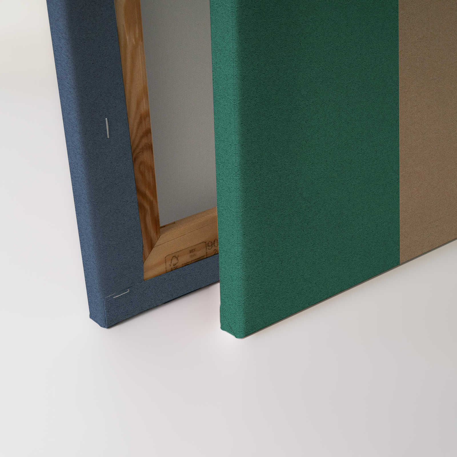             Parisienne 3 - Retro Leinwandbild Mode Druck 20er Jahre in Blau & Grün – 0,90 m x 0,60 m
        