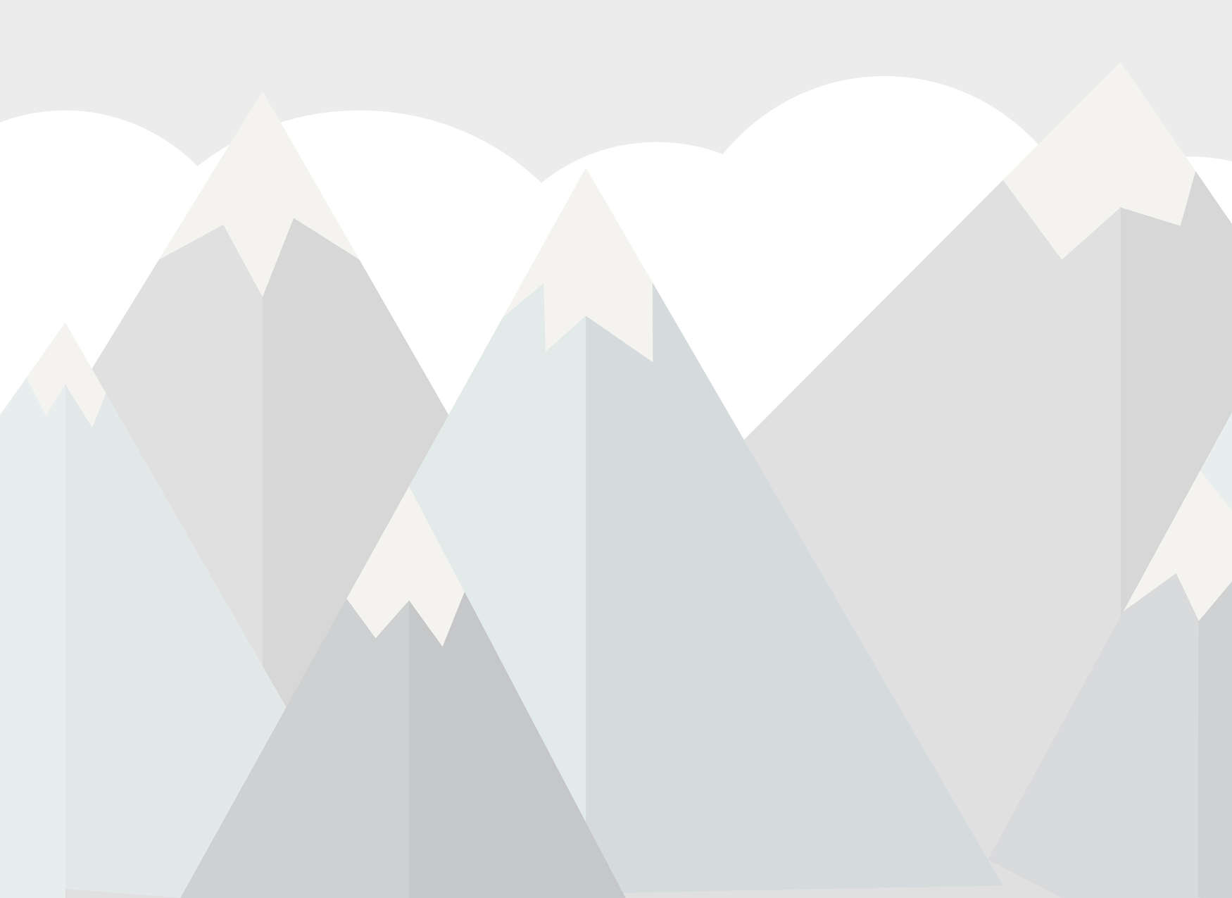             Kinderkamer Bergen met Wolken Onderlaag behang - Blauw, Grijs, Groen
        