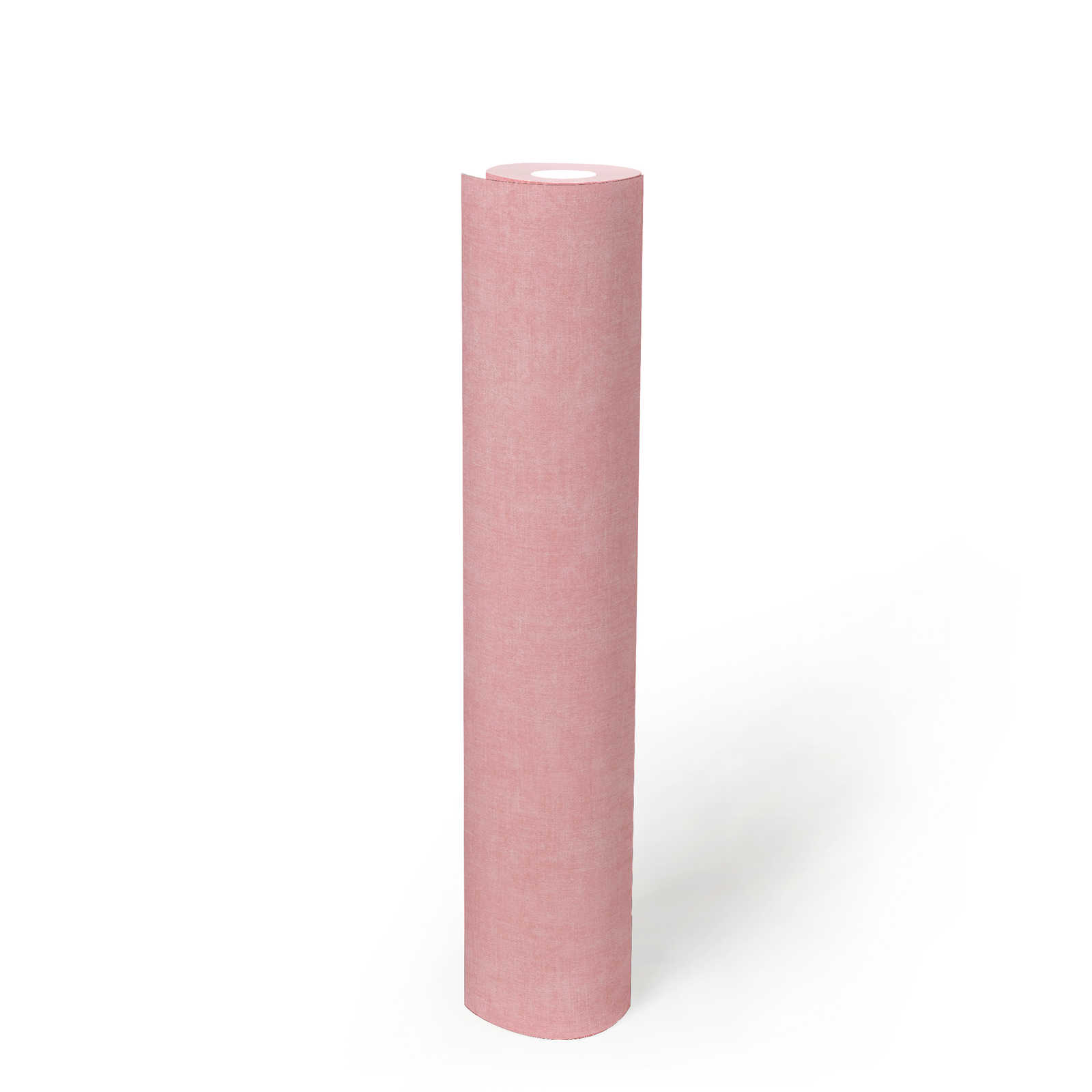             Rosa Tapete unifarben & matt mit Strukturmuster
        