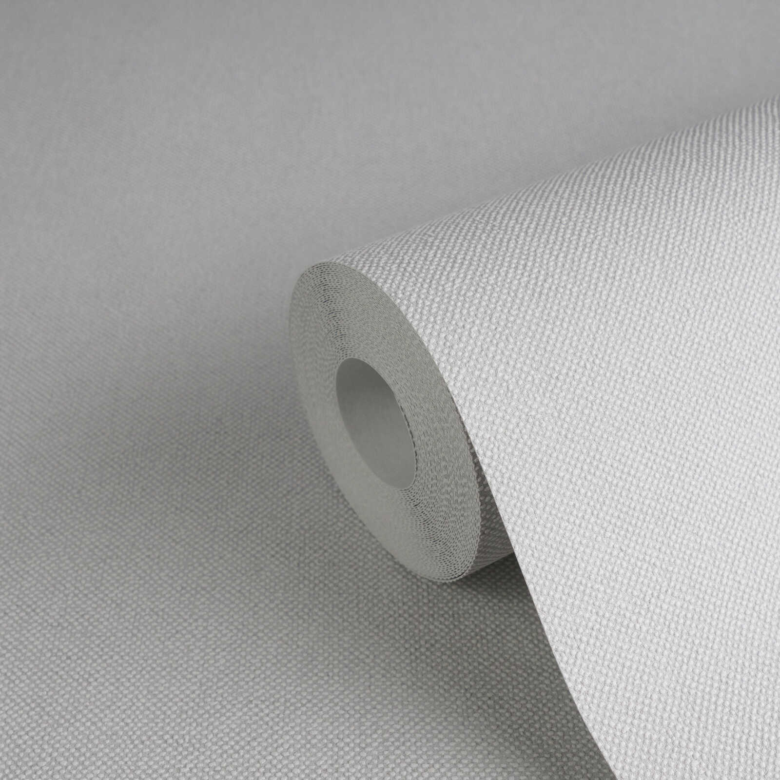 Vliestapete einfarbig mit feiner Gewebestruktur – Grau