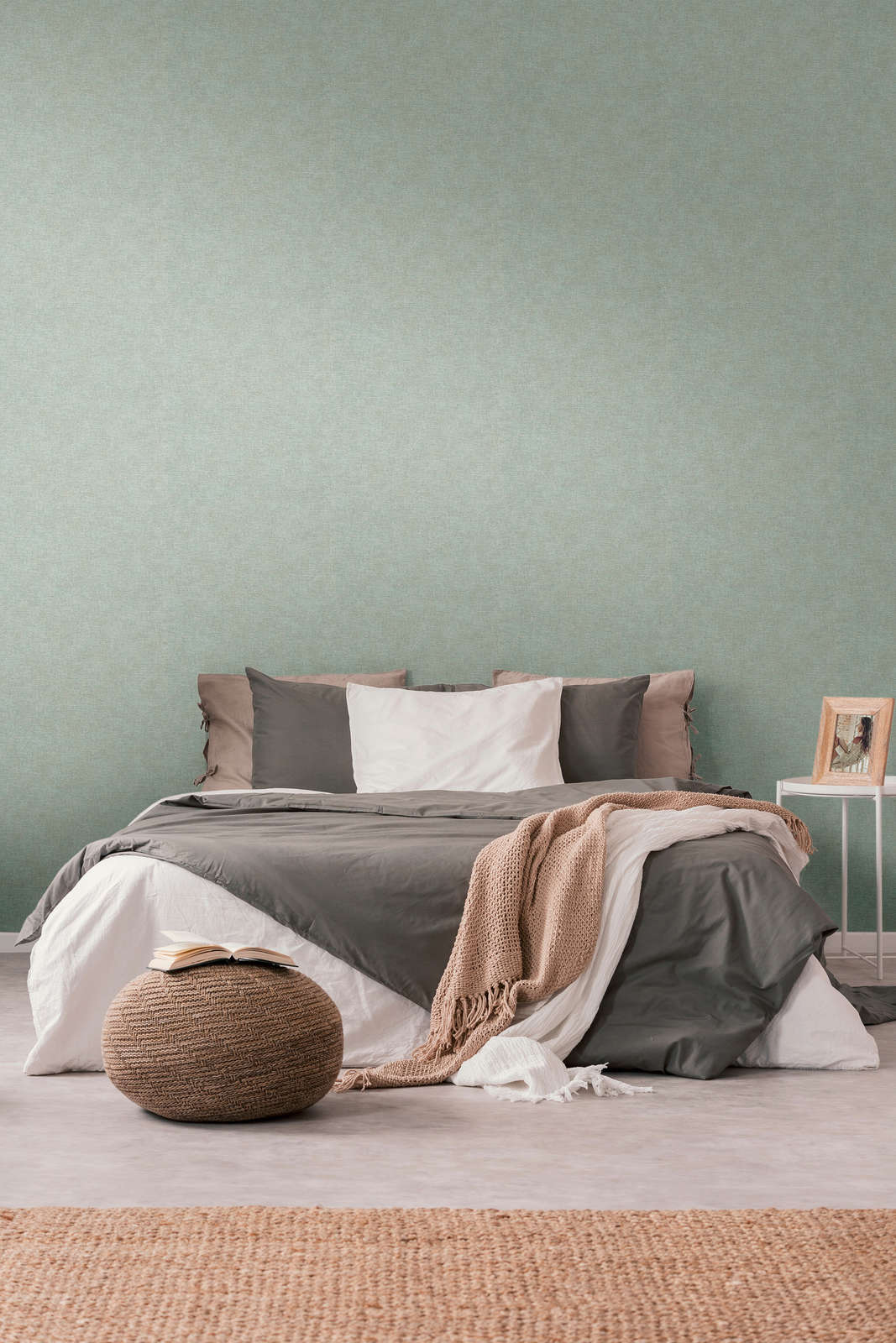 Betttücher, Bettdecke, Kissen, Wandfarbe, Wohnzimmer