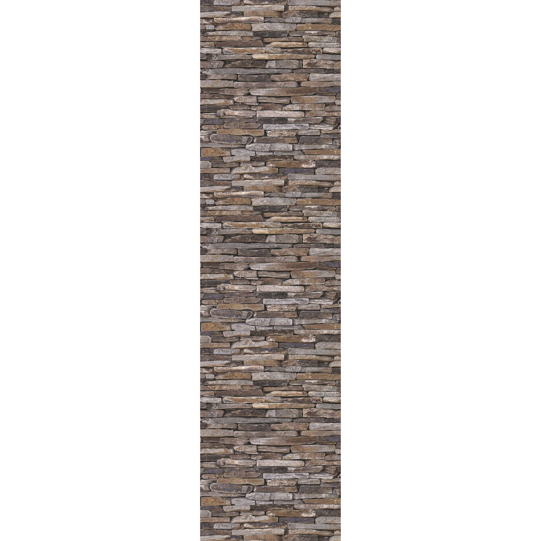         Masonry wallpaper with stone look & 3D motif - brown
    