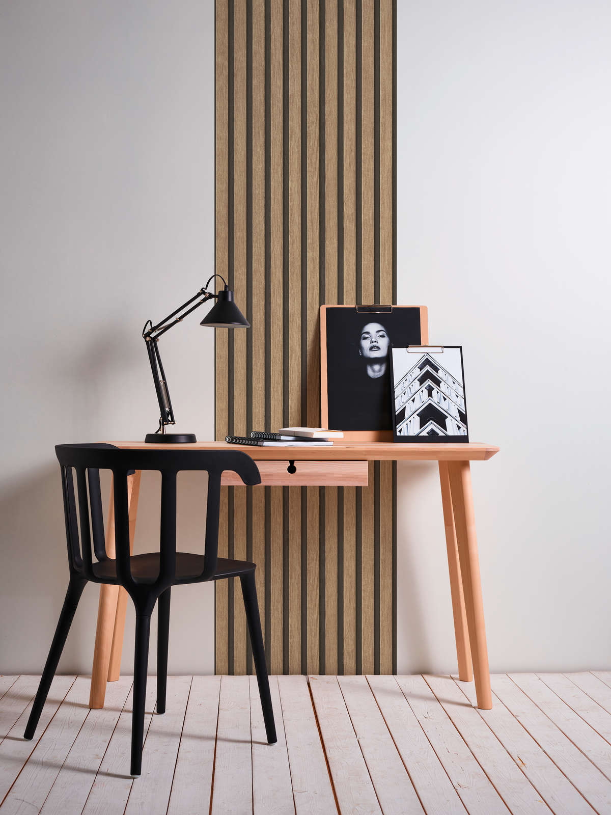             Zelfklevend paneel akoestische panelen optiek voor een karaktervol en exclusief ruimtedesign - beige, bruin, zwart
        