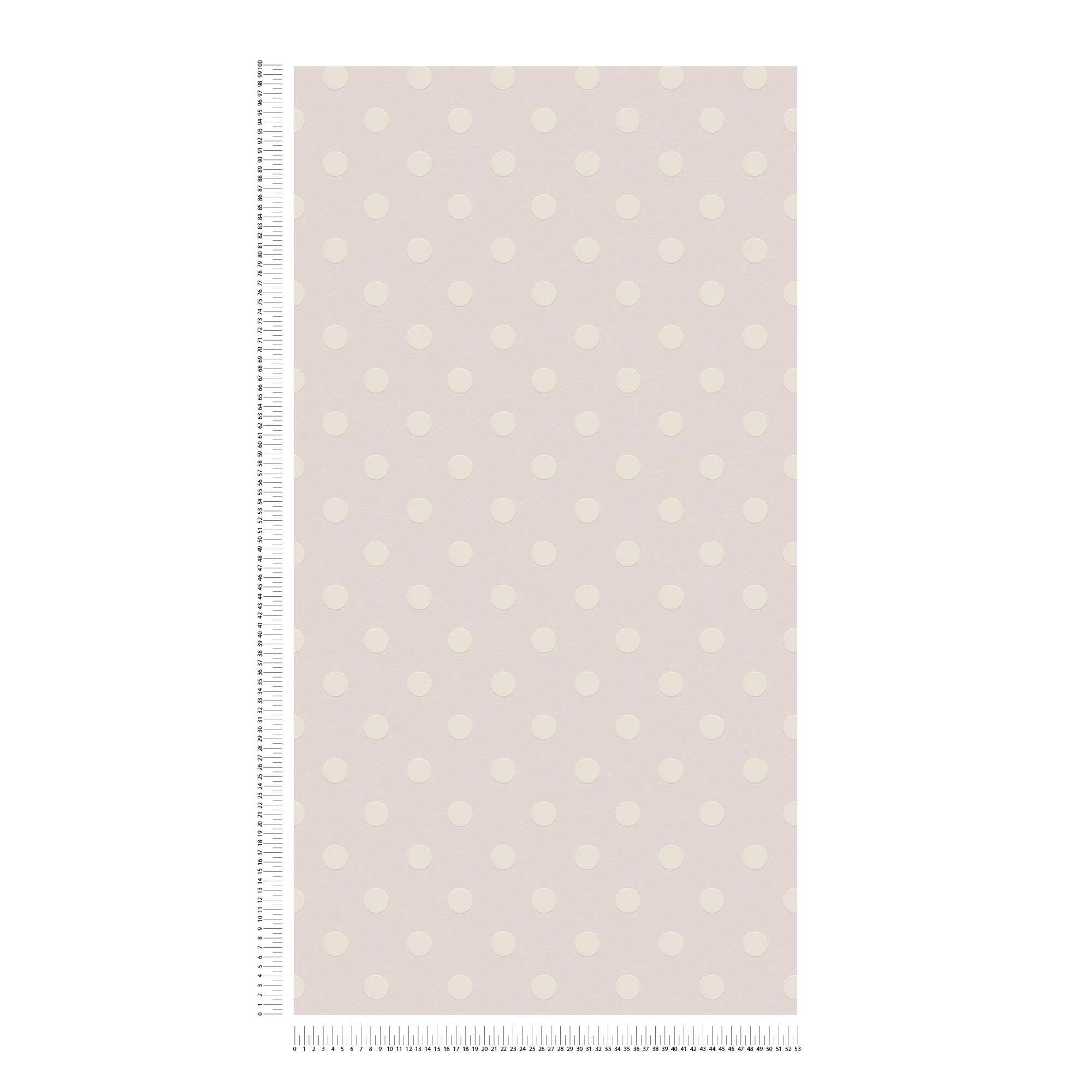 Gepunktete Tapete Punkte Muster Polka Dots – Beige, Weiß