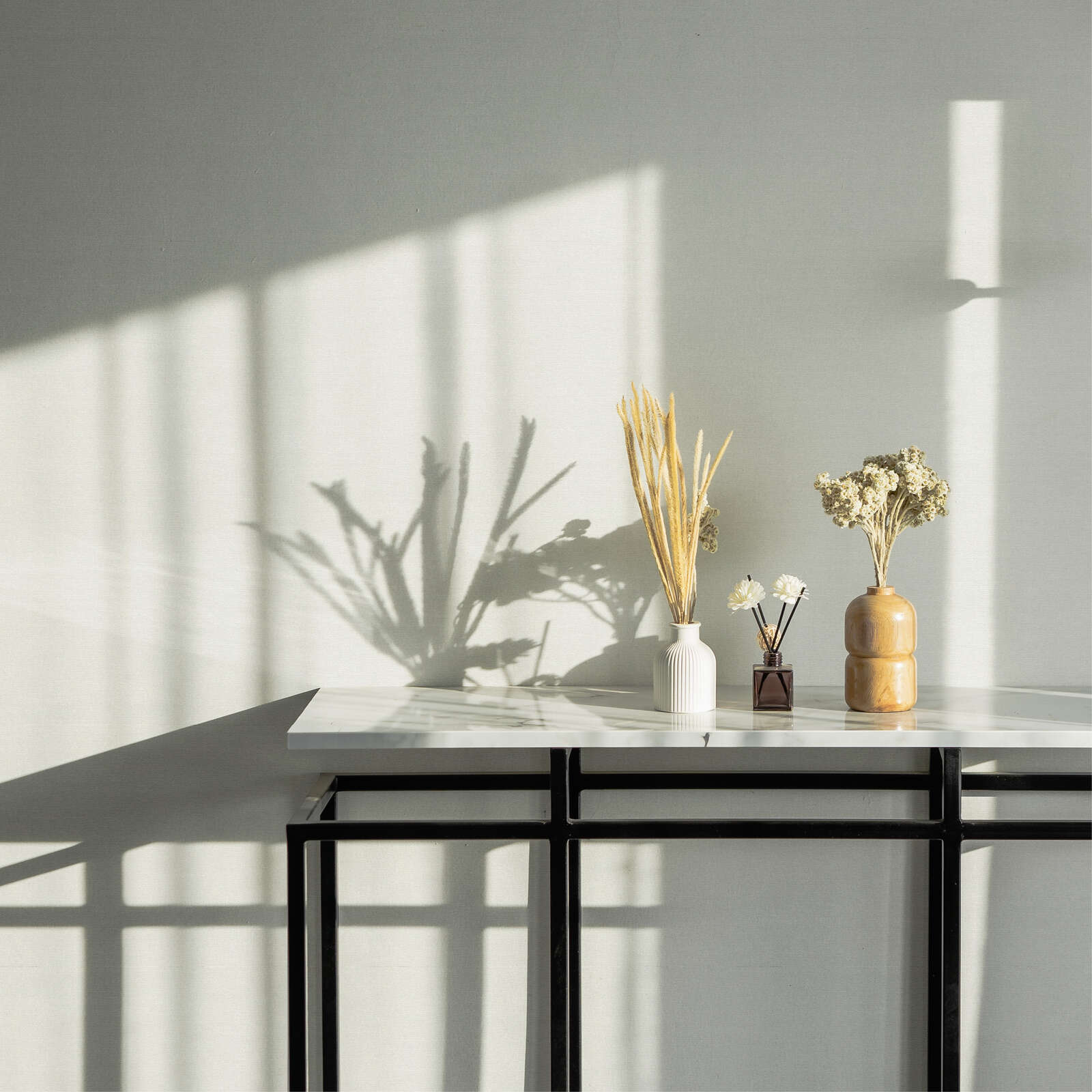 Kunstpflanzen-Dekor, Vase, Vasen-Set, Tischdeko, Dried Flower Arrangement