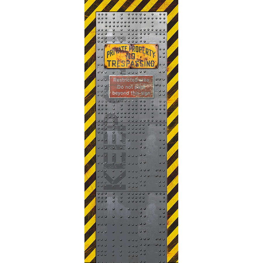         Modern fotobehang veiligheidsdeur op premium glad vlies
    