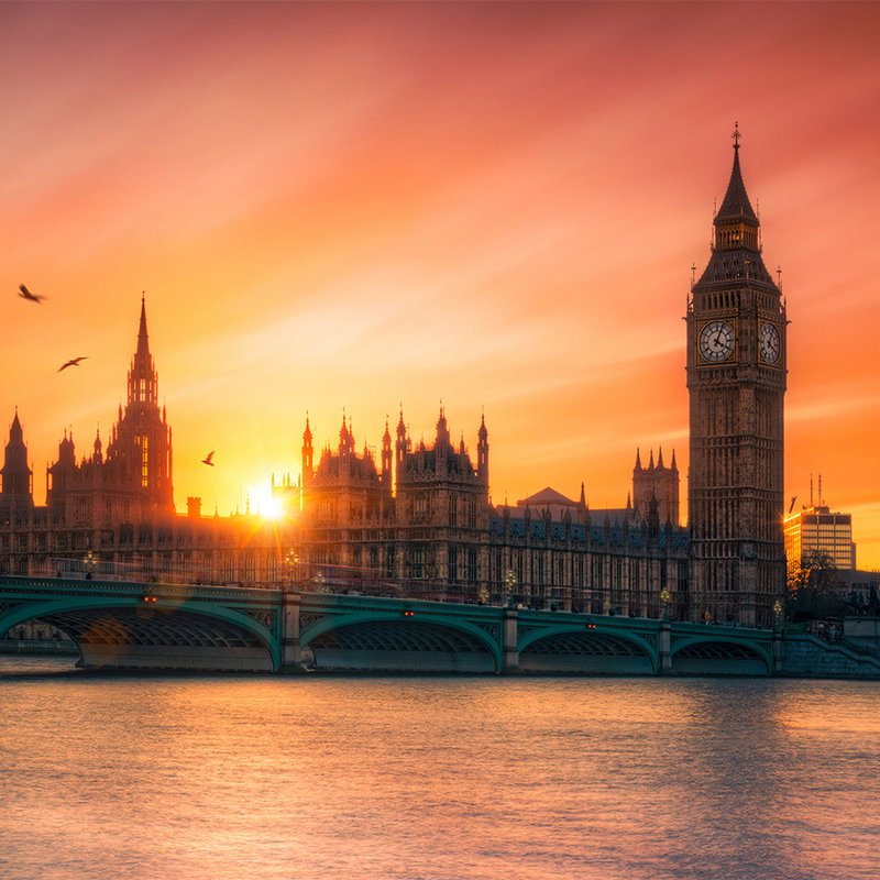 London, Big Ben, Westminster, River Thames, sonnenuntergang