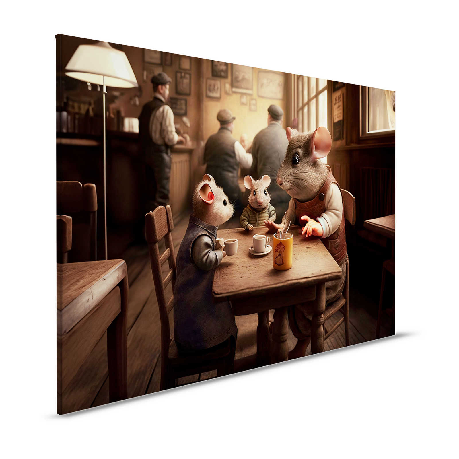         KI Canvas schilderij »Café au Mouse« - 120 cm x 80 cm
    