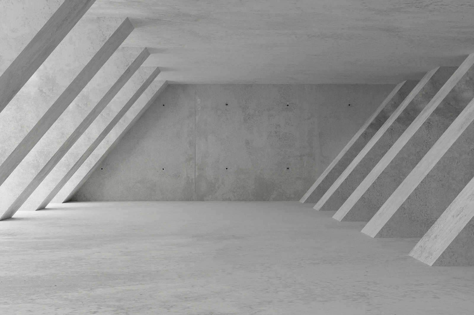             Leinwandbild mit 3D-Optik Raum aus Beton – 0,90 m x 0,60 m
        