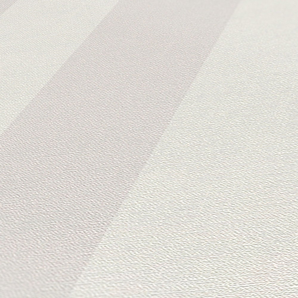             Streifen Vliestapete mit Leinenoptik PVC-frei – Grau, Weiß
        