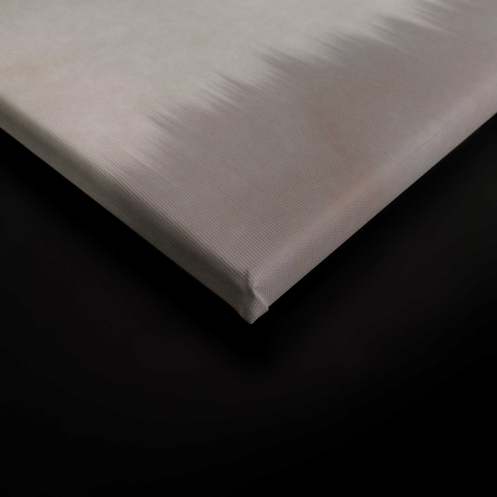Leinwandbild abstraktes Muster Wellen | weiß, grau – 0,90 m x 0,60 m