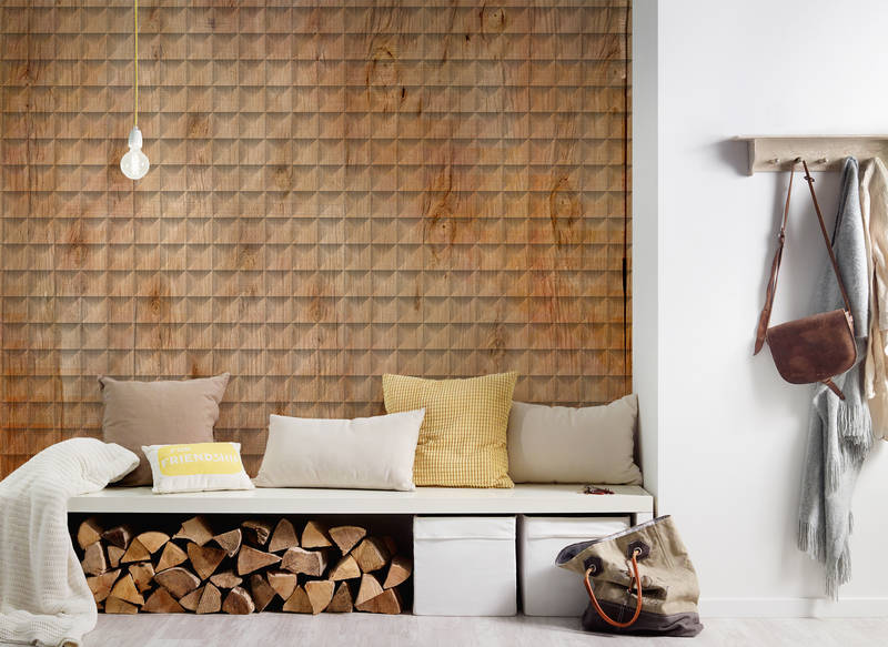 Drinnen, Innenarchitektur, Paneele aus Holz, Kissen, Dekoration für Zuhause