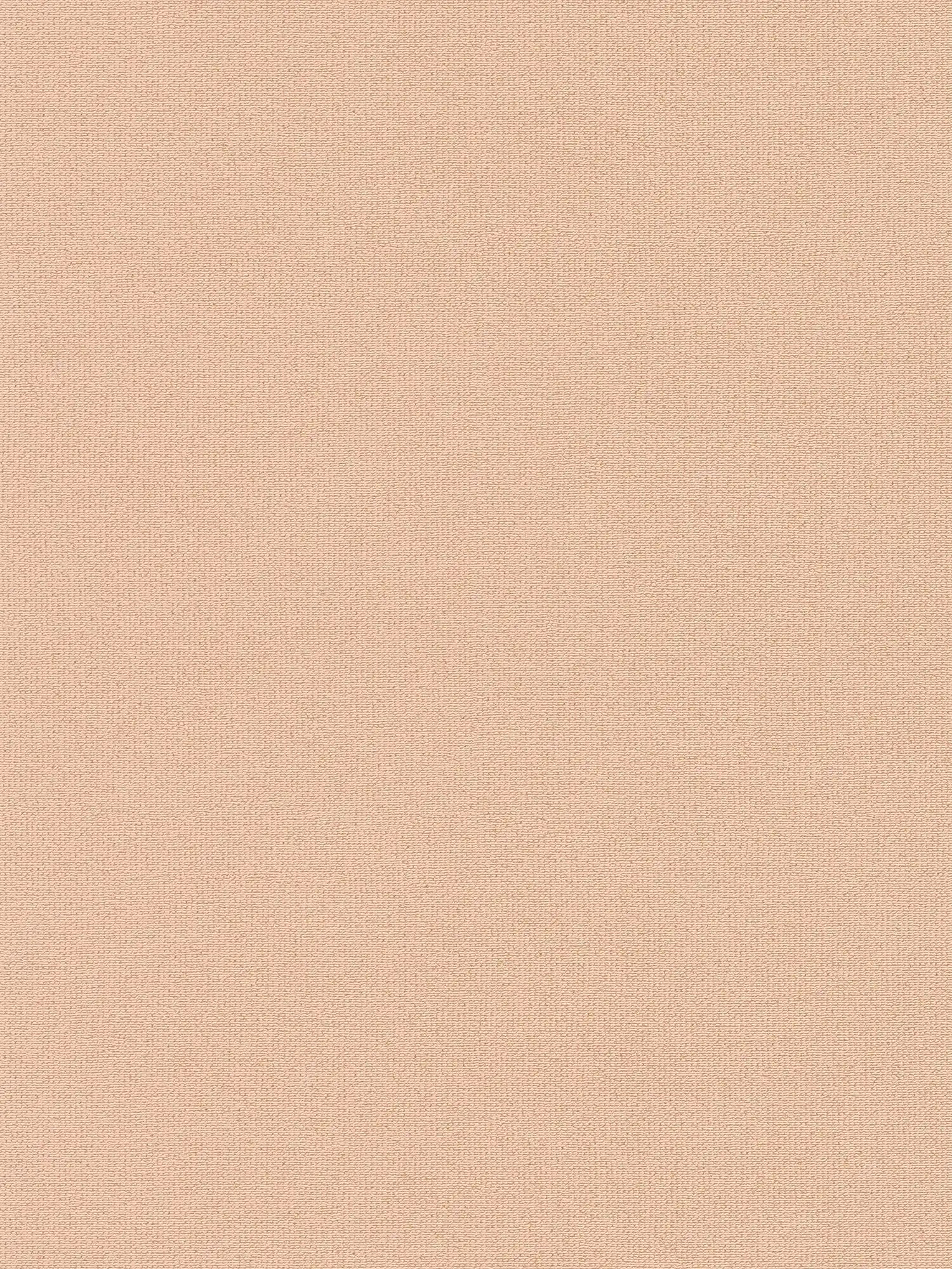 Melierte Strukturtapete mit Leinen Muster in matt – Orange, Lachs