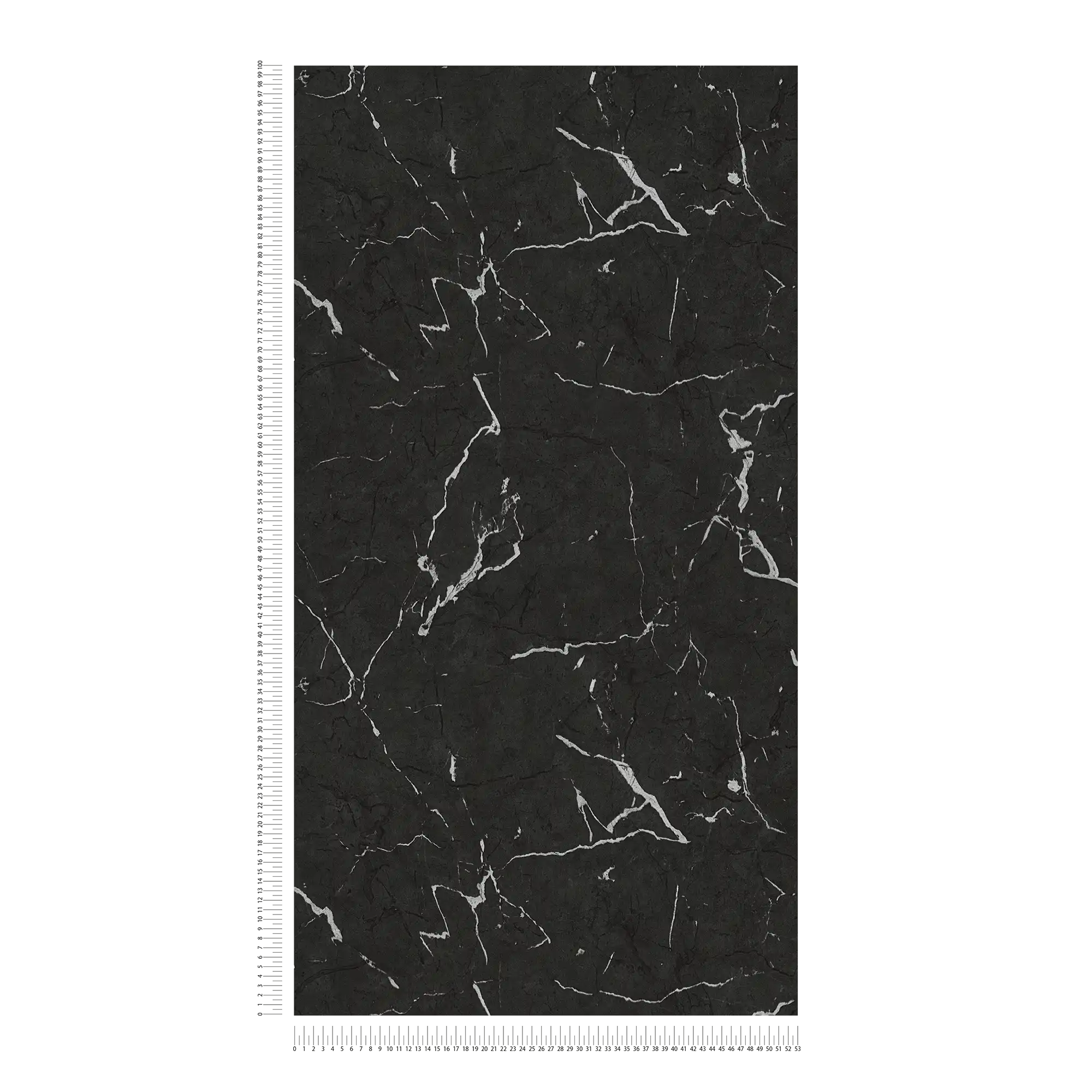             Zwart marmerbehang met zilvereffect - grijs, metallic, zwart
        