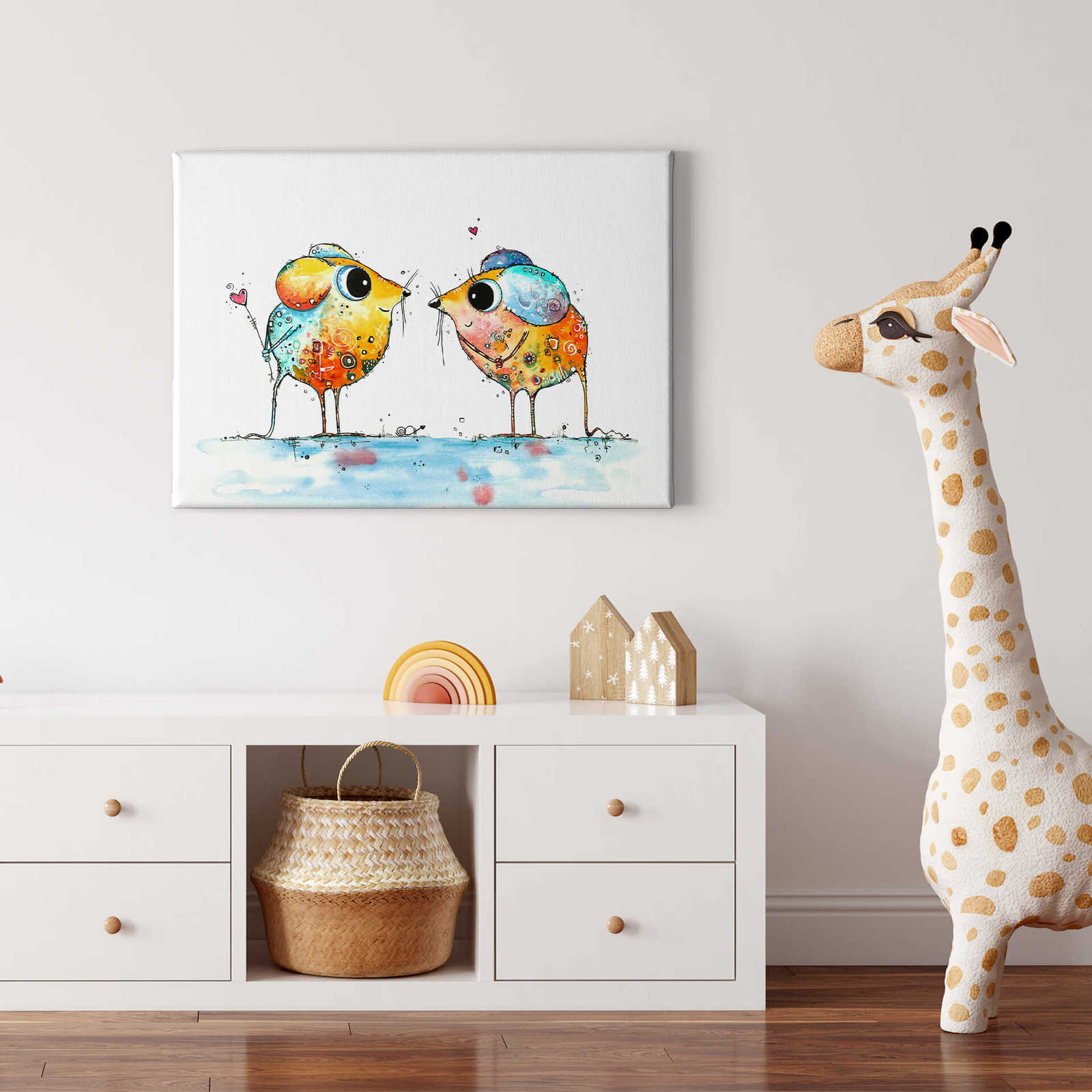             Kinder Leinwandbild 'Niedliche Mäuse' von Hagenmeyer – 0,70 m x 0,50 m
        