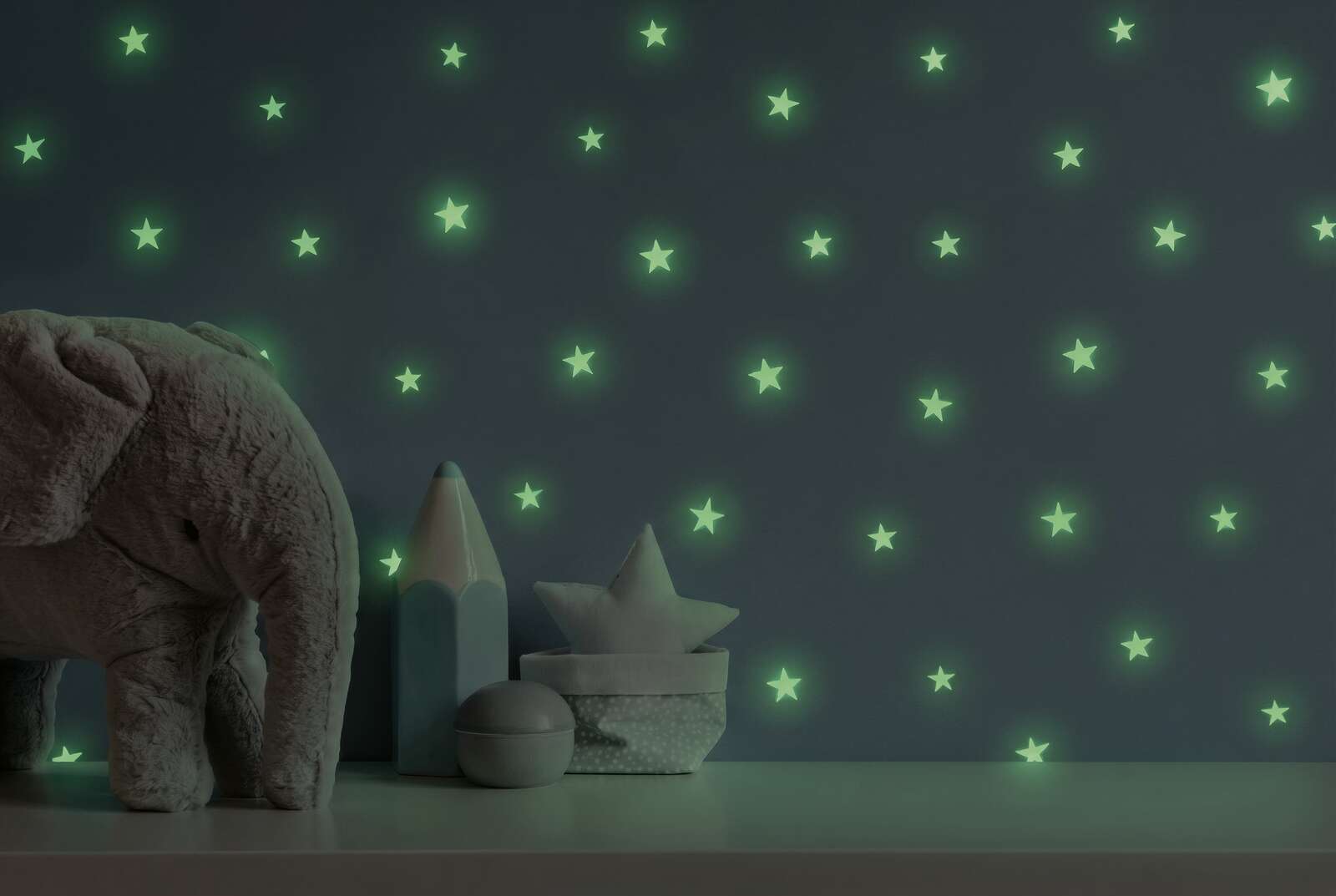 Kinderspielzeug, Nachtlicht, Sternenprojektor, Spitztürme, Kuschelfigur