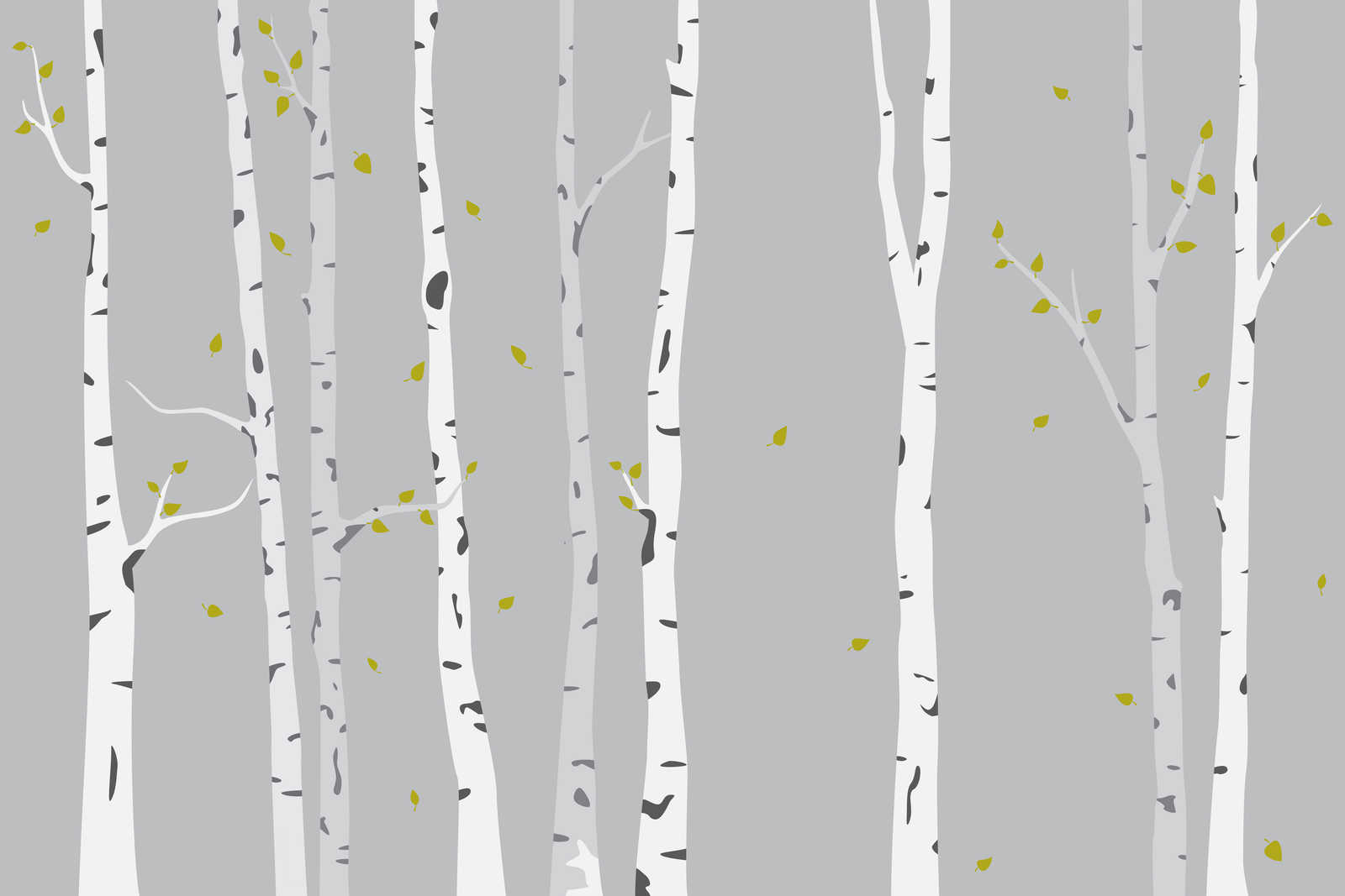             Leinwand mit gemaltem Birkenwald für Kinderzimmer – 90 cm x 60 cm
        