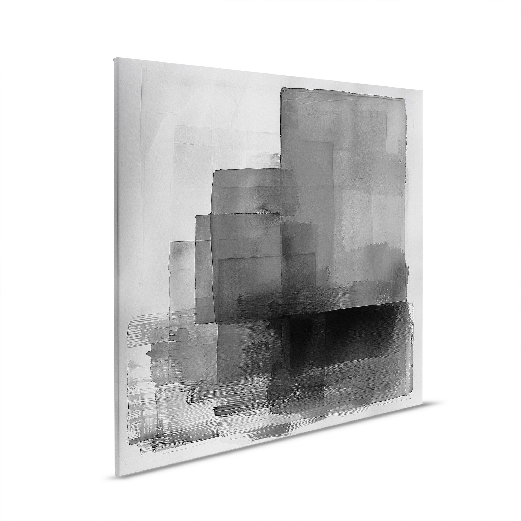         Urban Shadows - Abstracte grijstinten op canvas - 30 x 30 cm - Wit, Grijs
    