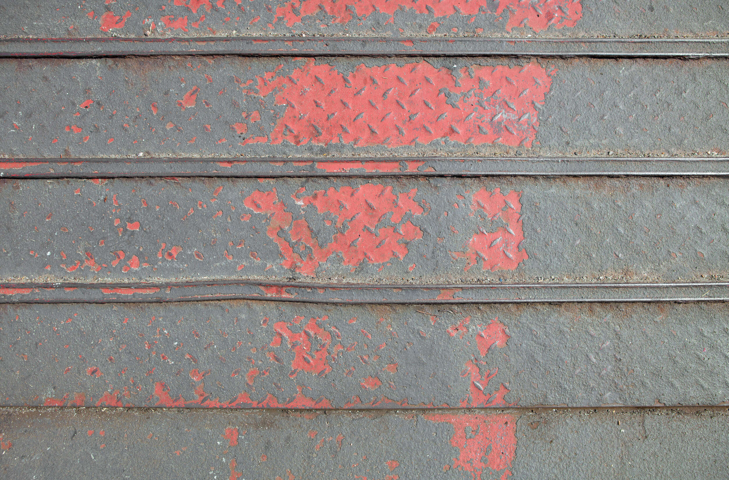 Stufen, Stufen, Metall, Rost, abblätternde Farbe