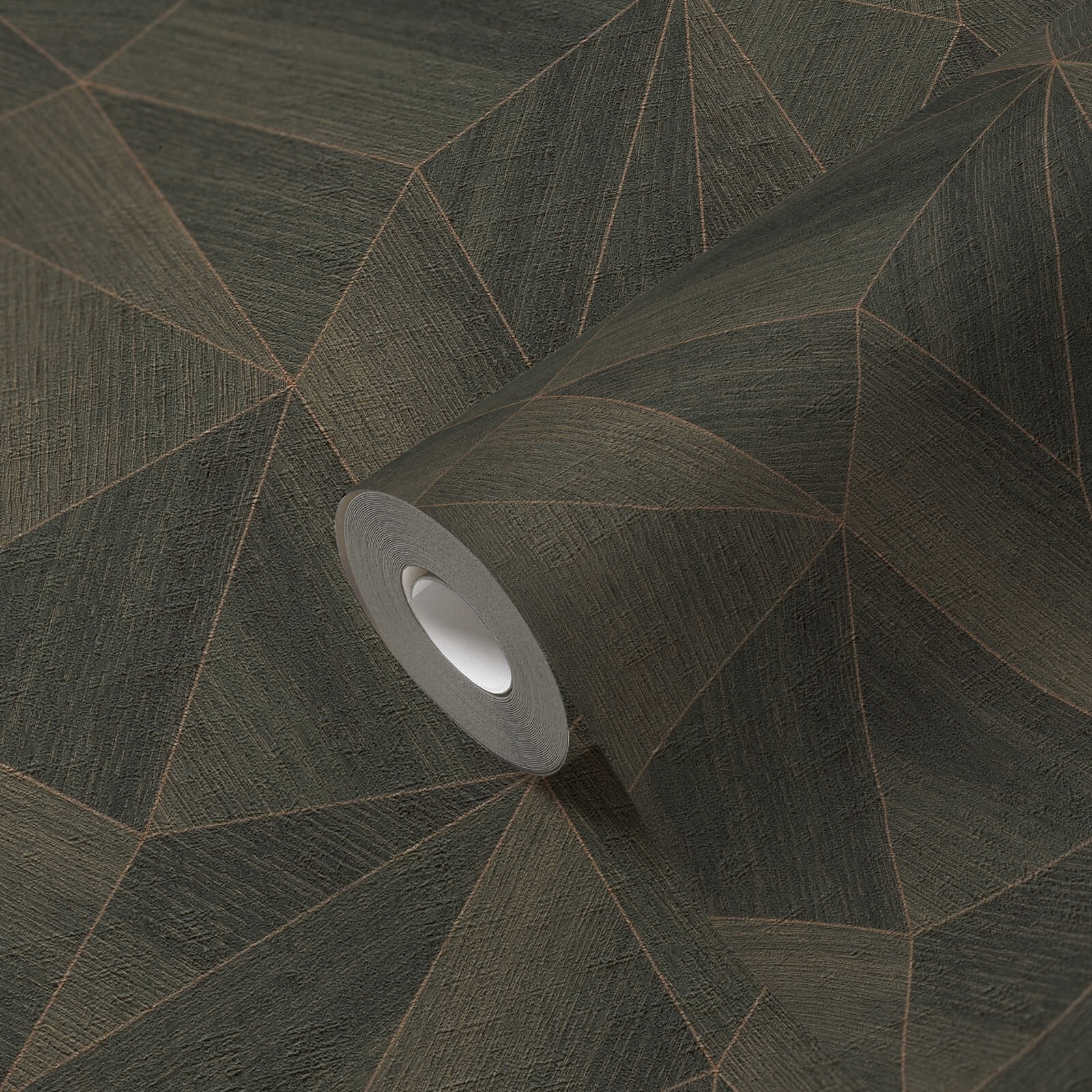             Daniel Hechter Vliestapete mit modernem geometrischem Muster und metallischen Akzenten – Braun, Gold
        