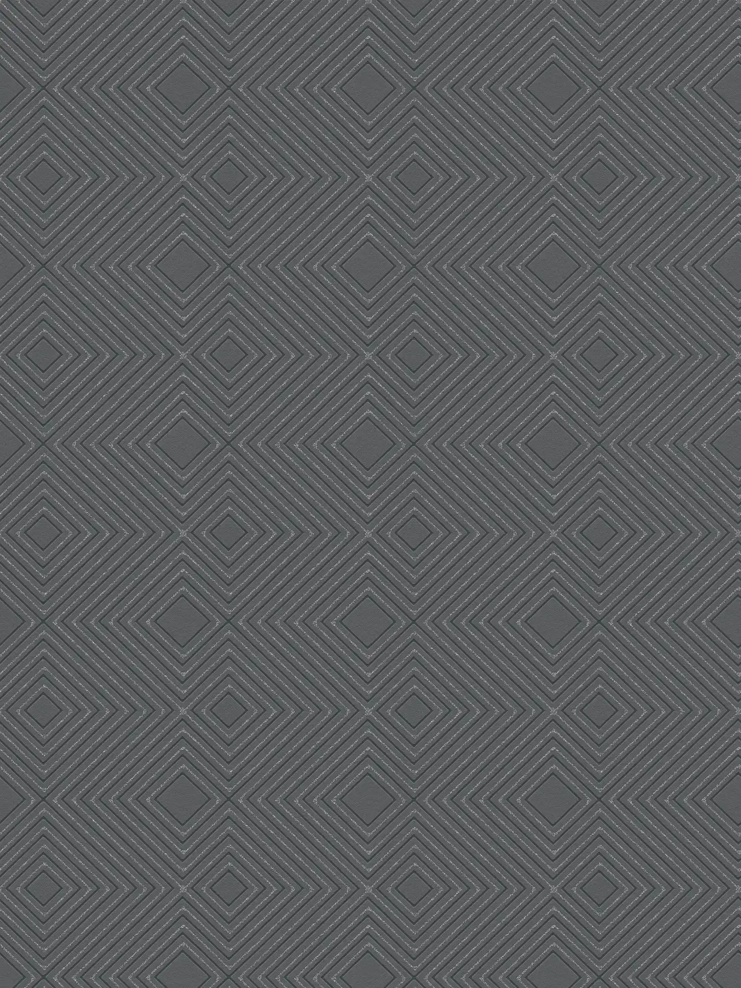         Geometrische Mustertapete mit Metallic-Glitzer – Schwarz
    