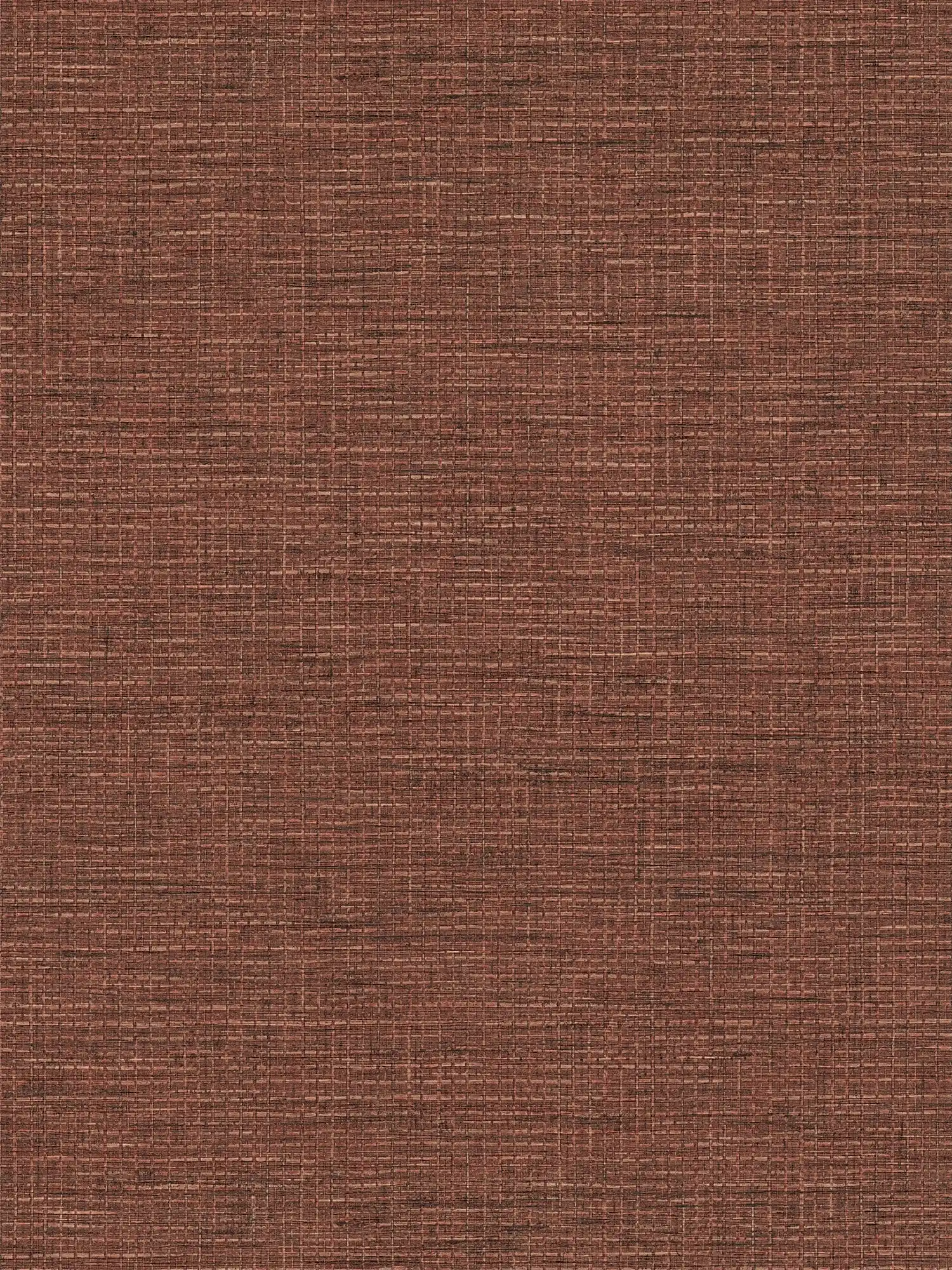 Rote Tapete mit Bastmuster & Gewebe-Look