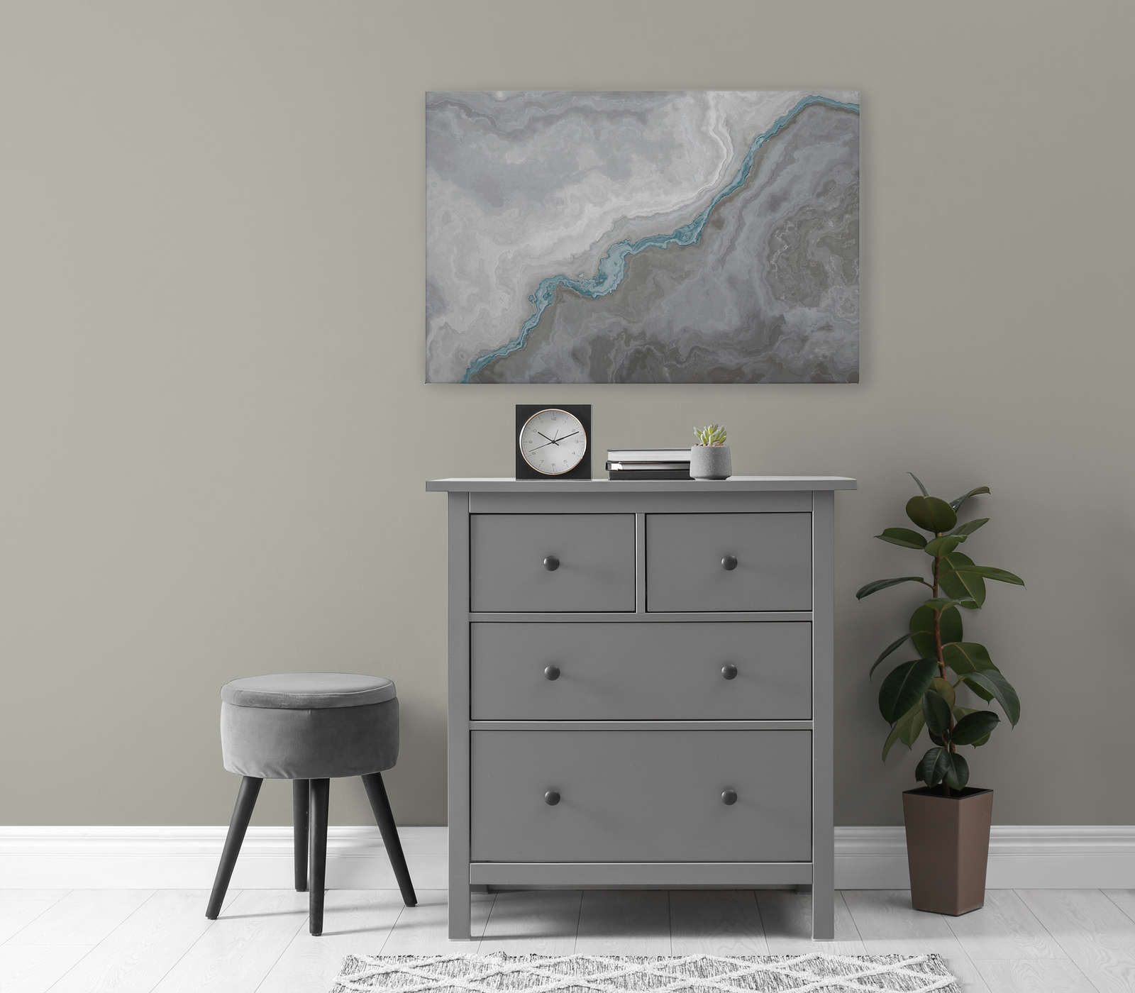             Leinwandbild marmoriert mit Quarz-Optik – 0,90 m x 0,60 m
        