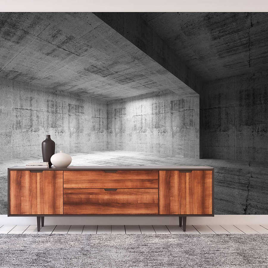 Sideboard, Holzschrank, Mid-Century, Eichenfinish, Aufbewahrungsfächer