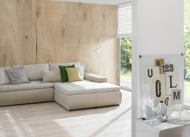             Fototapete Holzpatte Hellbraun mit Detail Maserung
        