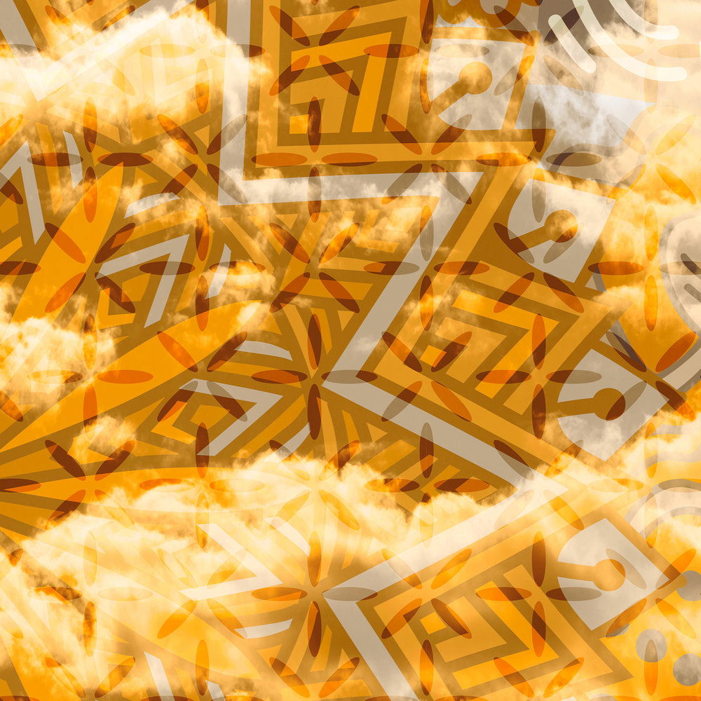             Ornament Vliestapete – Fototapete im Used-Look mit goldener Patina Struktur – Bronze, Beige
        