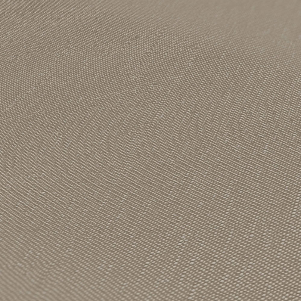            Einfarbige Vliestapete mit schlichter Textilstruktur – Grau, Braun
        
