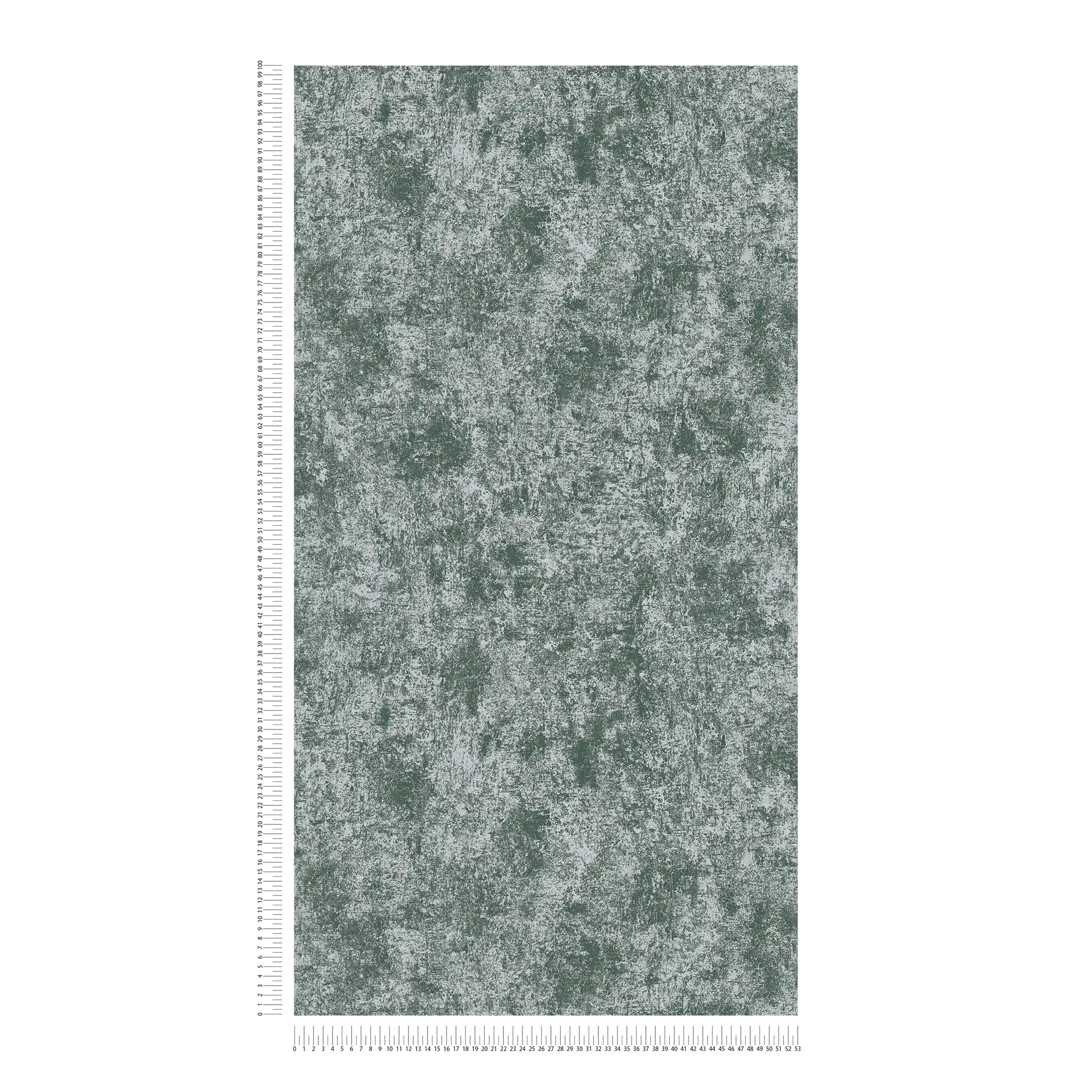 Tapete in Metalloptik mit Glanzeffekt glatt – Grün, Silber