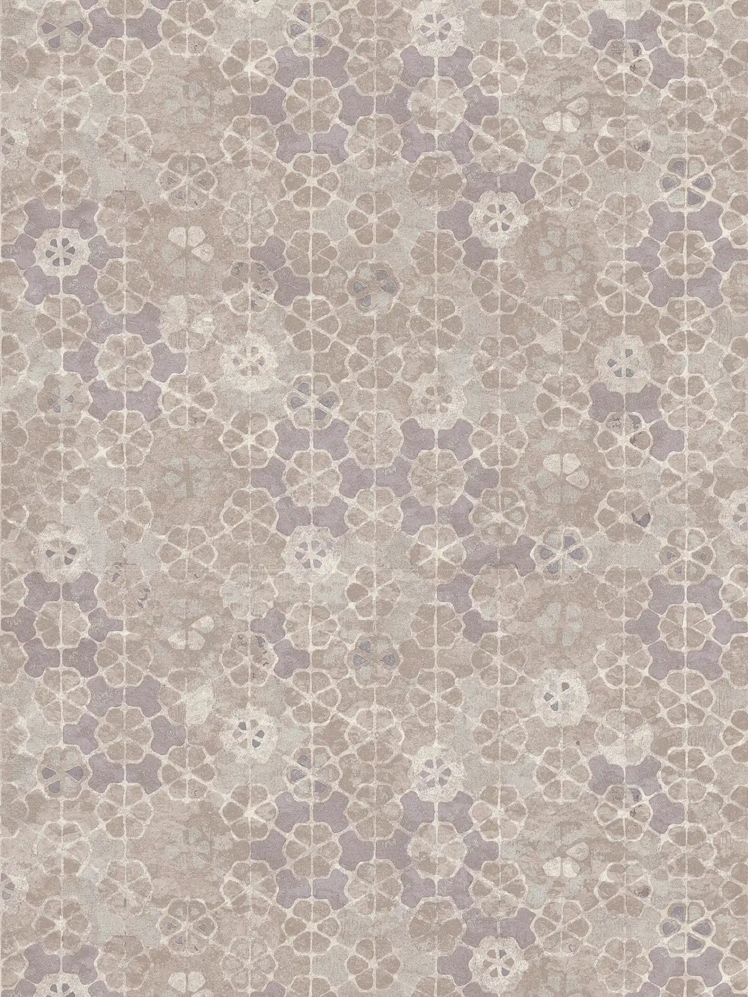        Non-woven wallpaper tile look with silver shimmer - grey, white
    